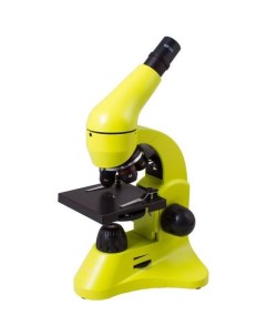 Микроскоп Rainbow 50L световой оптический биологический 40 800x на 3 объектива желтый Levenhuk
