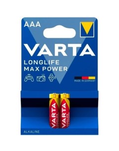 AAA Батарейка LongLife Max Power LR03 Alkaline 2 шт Varta