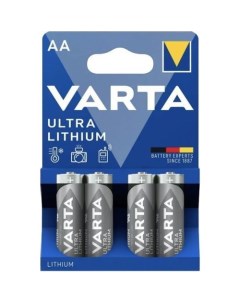 AA Батарейка Ultra FR6 BL4 Lithium 4 шт Varta