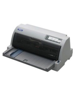 Принтер матричный LQ 690 Flatbed черно белая печать цвет серый Epson