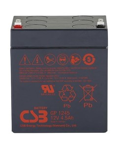 Аккумуляторная батарея для ИБП GP1245 12В 4 5Ач Csb
