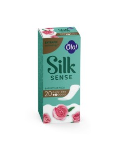 Прокладки женские Silk sense daily deo Бархатная роза ежедневные 20 шт Ola
