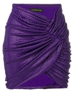 Alexandre vauthier юбка с украшением из горного хрусталя 40 фиолетовый Alexandre vauthier