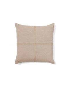 Чехол на подушку из хлопка Sulken бежевого цвета с вышивкой 45 x 45 см La forma (ex julia grup)