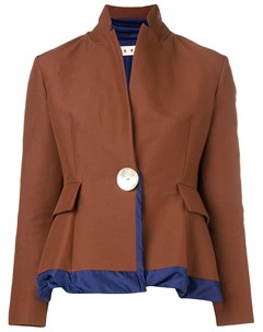 Marni пиджак с баской 40 коричневый Marni