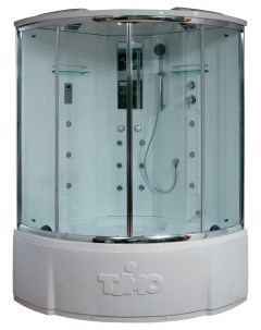Душевая кабина Lux 135x135 T 7735C стекло прозрачное профиль хром Timo