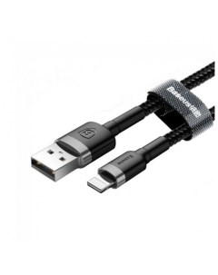 Кабель USB Lightning 8 pin 2 4A 50см черный серый Cafule 6953156274938 Baseus