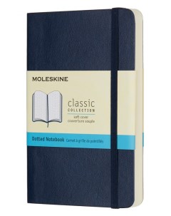 Блокнот CLASSIC SOFT 90x140мм пунктир 192 листов синий QP614B20 1 шт Moleskine