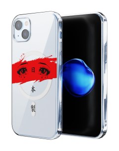 Чехол для iPhone 15 Plus с MagSafe Грустные глаза аниме Mcover