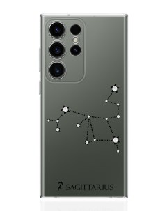 Чехол для Samsung Galaxy S23 Ultra с кристаллами Lux Стрелец прозрачный Musthavecase