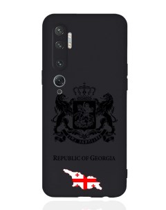 Чехол для Xiaomi Mi Note 10 10 Pro Черный лаковый Герб Грузии черный Signumcase
