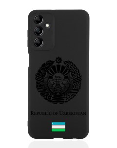 Чехол для Samsung Galaxy A14 Черный лаковый Герб Узбекистана черный Signumcase