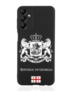 Чехол для Samsung Galaxy A14 Белый Герб Грузии черный Signumcase