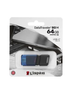 Флешка DataTraveler 80M 64GB Type C USB3 2 Blue DT80M 64GB 64 ГБ blue Kingston