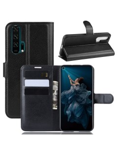 Чехол Wallet для смартфона Honor 20 Pro черный Printofon