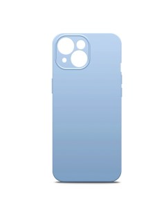 Чехол для iPhone 15 Soft Touch силикон микрофибра голубой Borasco