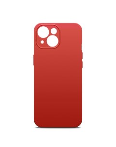 Чехол для iPhone 15 Plus Soft Touch силикон микрофибра красный Borasco