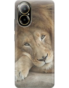 Силиконовый чехол на Realme C67 с рисунком Спокойный лев Gosso cases