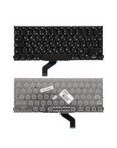 Клавиатура для ноутбука Apple MacBook Pro 13 A1425 Series Г образный Enter Черная Nobrand
