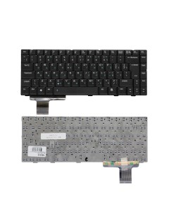 Клавиатура для ноутбука Asus V1A V1S V2 Series Г образный Enter Черная без рамки PN Nobrand