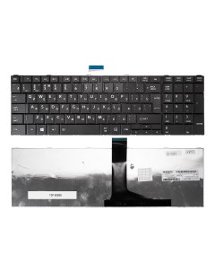 Клавиатура для ноутбука Toshiba C850 L850 P850 Series Г образный Enter Черная без рам Nobrand