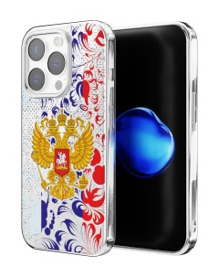 Чехол для iPhone 15 Pro противоударный Герб Российской Федерации Mcover