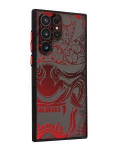 Чехол для Galaxy S22 Ultra с защитой камеры Красный железный воин Mcover