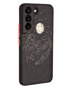 Чехол для Galaxy S22 с защитой камеры Космонавт и кит Mcover
