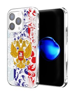 Чехол для iPhone 13 Pro противоударный Герб Российской Федерации Mcover