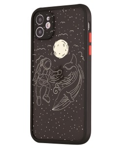 Чехол для iPhone 11 с защитой камеры Космонавт и кит Mcover