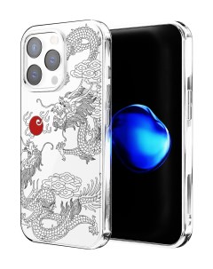 Чехол для iPhone 13 Pro противоударный Японский дракон инь аниме Mcover