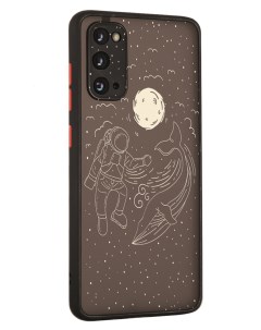 Чехол для Galaxy S20 с защитой камеры Космонавт и кит Mcover