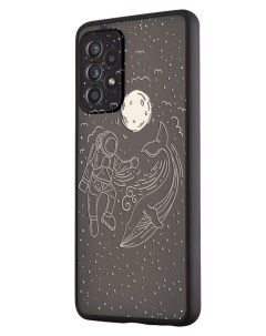 Чехол для Galaxy A52 с защитой камеры Космонавт и кит Mcover