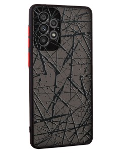 Чехол для Galaxy A73 5G с защитой камеры Чёрный узор Mcover