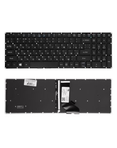 Клавиатура для ноутбука Acer Aspire E5 522 E5 573 E5 722 Series Плоский Enter Черная Nobrand