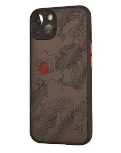 Чехол для iPhone 13 с защитой камеры Японский дракон инь аниме Mcover