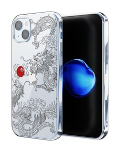 Чехол для iPhone 15 Plus противоударный Японский дракон инь аниме Mcover