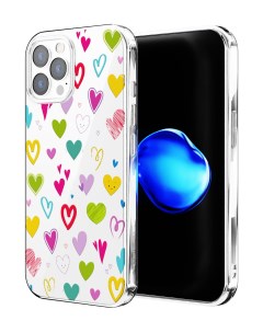 Чехол для iPhone 13 Pro Max противоударный Сердечки Mcover