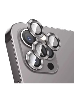 Защитное стекло линзы на камеру iPhone 14 Pro Max цвет графит Qvatra