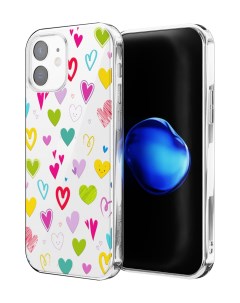 Чехол для iPhone 12 iPhone 12 Pro противоударный Сердечки Mcover