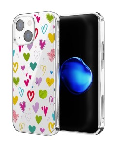 Чехол для iPhone 13 mini противоударный Сердечки Mcover