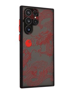 Чехол для Galaxy S22 Ultra с защитой камеры Японский дракон янь аниме Mcover