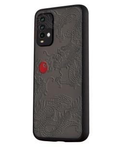 Чехол для Redmi 9T с защитой камеры Японский дракон инь аниме Mcover
