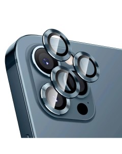 Защитное стекло линзы на камеру iPhone 14 Pro Maх цвет синий Qvatra