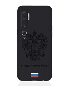 Чехол для Xiaomi Mi Note 10 10 Pro Черный лаковый Герб Россия черный Musthavecase