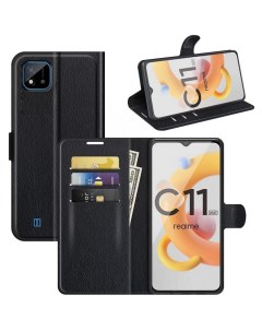 Чехол Wallet для смартфона Realme C11 2021 черный Printofon