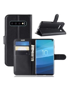 Чехол Wallet для смартфона Samsung Galaxy S10 черный Printofon