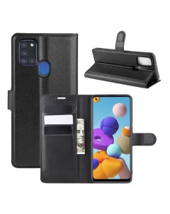 Чехол Wallet для смартфона Samsung Galaxy A21s черный Printofon