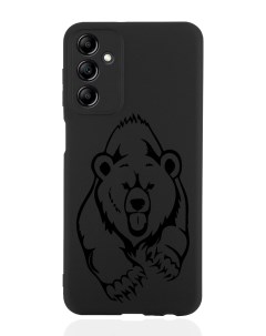 Чехол для Samsung Galaxy A14 Медведь черный Musthavecase