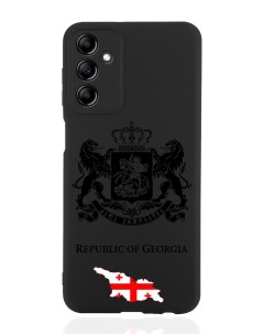 Чехол для Samsung Galaxy A14 Черный лаковый Герб Грузии черный Signumcase